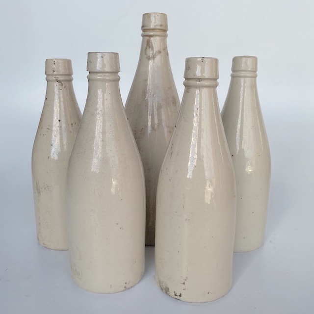 BOTTLE, Stoneware or Pottery - Cream Beer